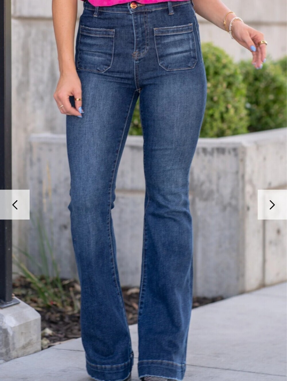 Risen Chestnut Ridge High Rise Flare Jeans Womens 27 RDP5913-DK Dark Wash - Picture 7 of 7
